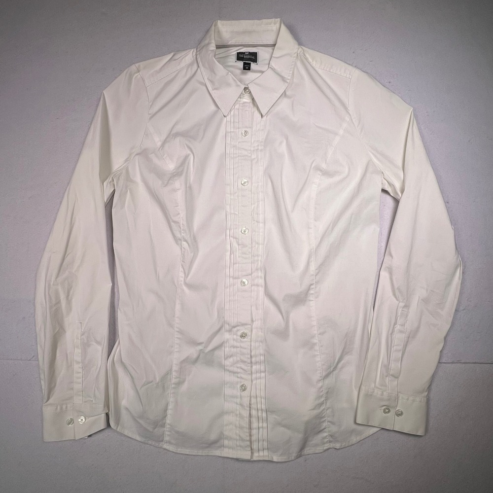 Express The Essential Shirt Womens Medium White Excellent